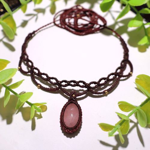 Collana girocollo macramè - collana,